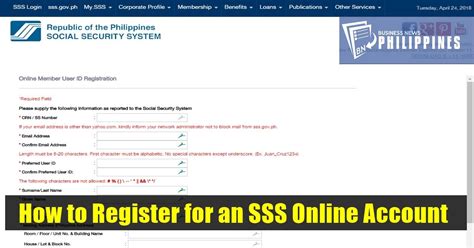 sss.gov.ph online registration